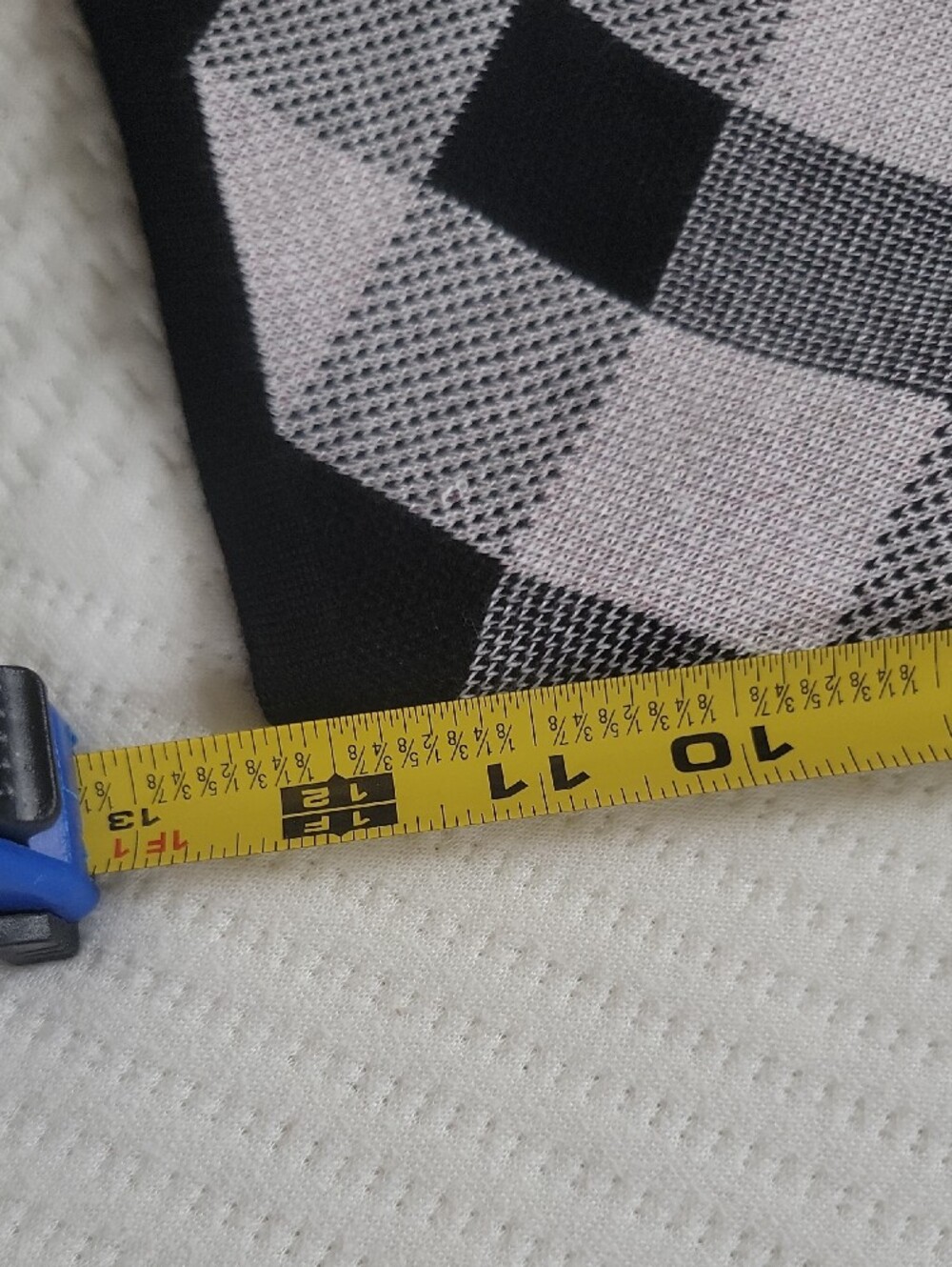 Nina Leonard Black Knit Midi Dress with Black,  Red and White Plaid Stripes - Picture 15 of 16